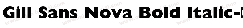 Gill Sans Nova Bold Italic字体转换